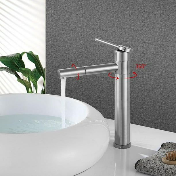 Bathroom Faucet  Chrome Brass Vessel Sink Mixer Tap Swivel Spout Basin Faucets